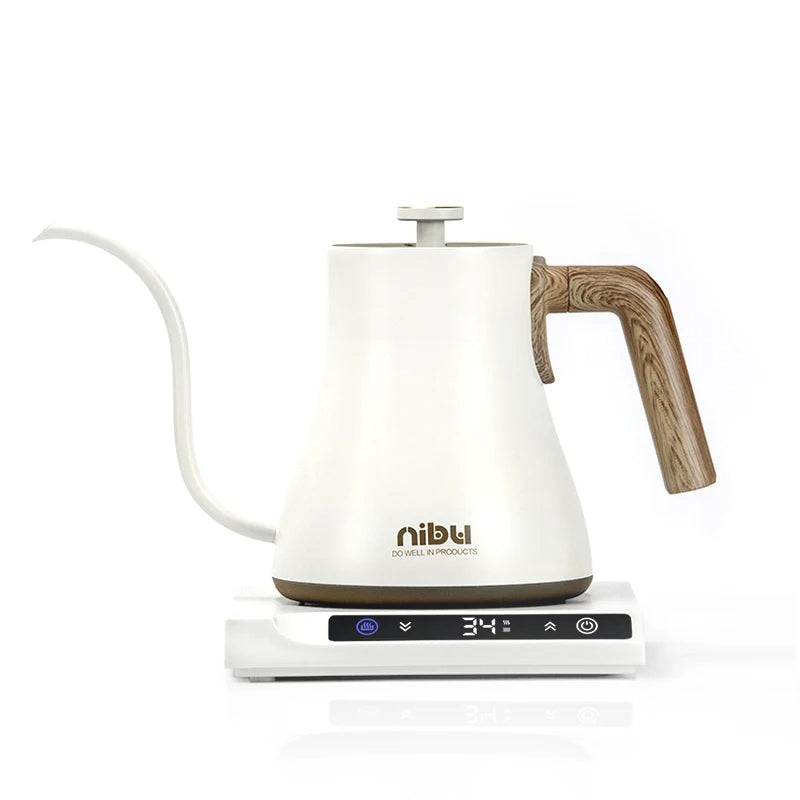 Small Coffee Electric Kettle with Temperature Control Tea Pot Drip Pour Over Stainless Steel Gooseneck Coffee Kettle