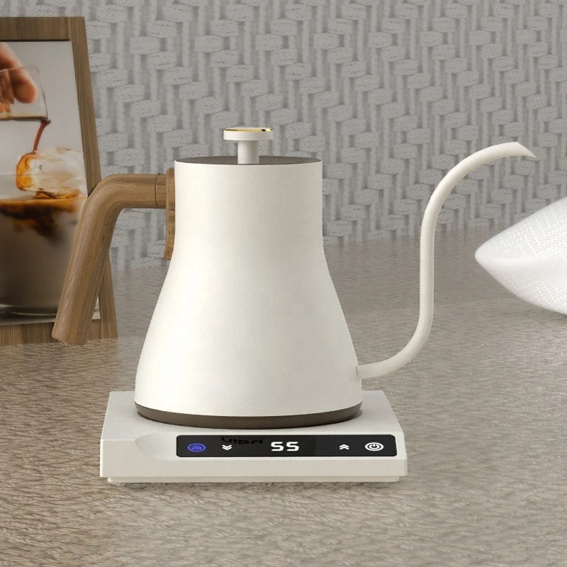 Small Coffee Electric Kettle with Temperature Control Tea Pot Drip Pour Over Stainless Steel Gooseneck Coffee Kettle