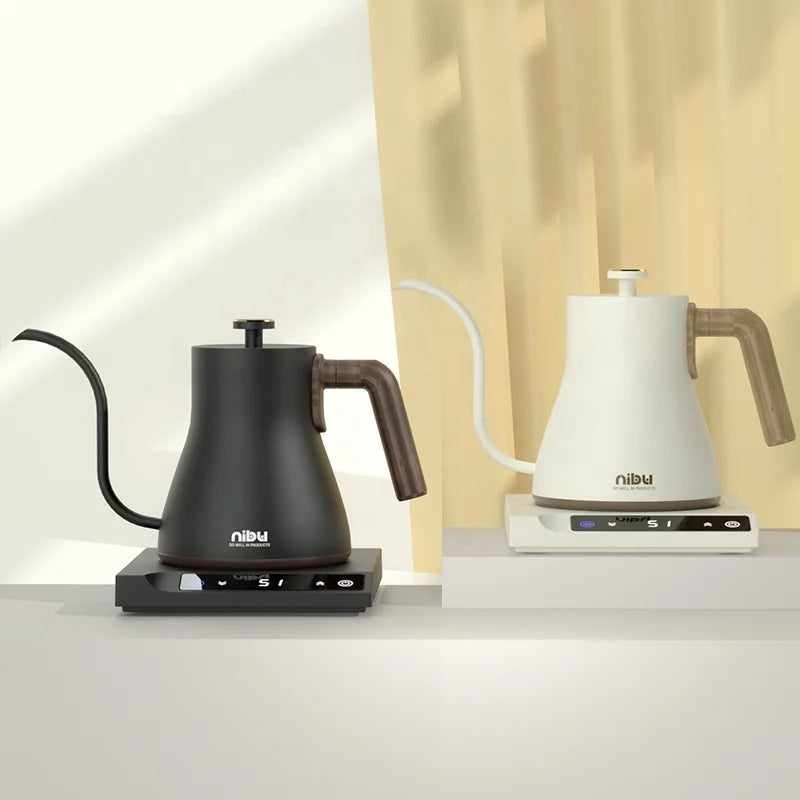 Small Coffee Electric Kettle with Temperature Control Tea Pot Drip Pour Over Stainless Steel Gooseneck Coffee Kettle