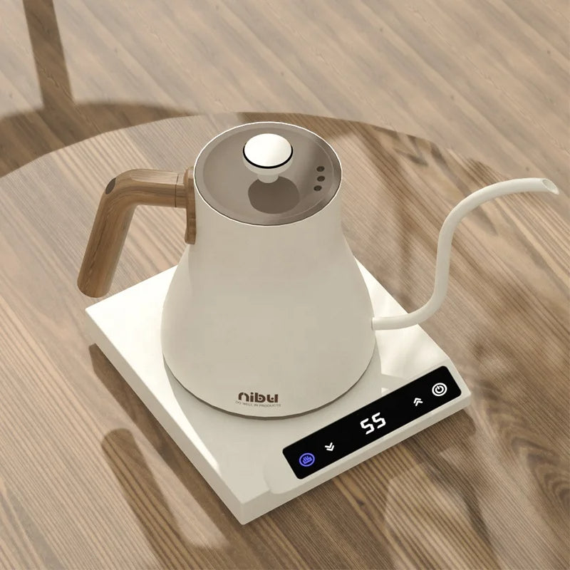 Small Coffee Electric Kettle with Temperature Control Tea Pot Drip Pour Over Stainless Steel Gooseneck Coffee Kettle