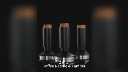 2 in 1 Constant Pressure Coffee Tamper with WDT Needle Tool